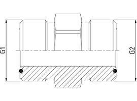 Dubbele adapter ORFS-ORFS
