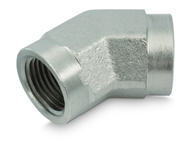 Raccord à visser coudé 45° NPT (filetage femelle fixe)
