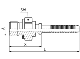 Filetage mâle BSP avec garniture d'étanchéité profilée (XJ)