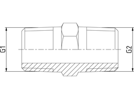 Straight union BSPT-BSPT